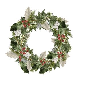 Image of a traditional Christmas wreath